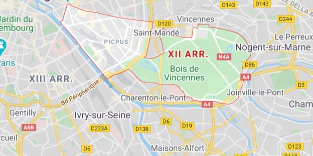 arrondissement 12 maps